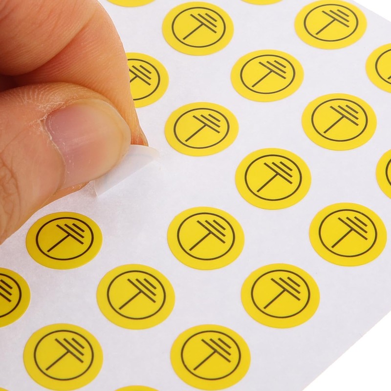 iplusmile 800pcs Ground Symbol Stickers Labels Safety Protective Earth Protective