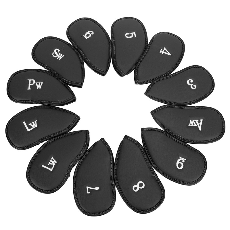 12Pcs Golf Iron Covers Set with Numbers Soft Protective Golf