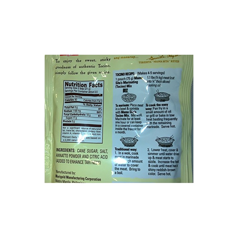 Mama Sita's Tocino Mix Pack of Four