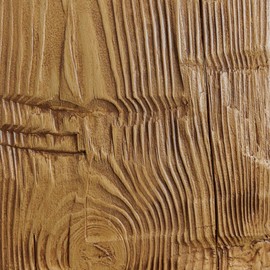 Heritage Timber Reclaimed Axed Cut Faux Wood Beam, 3-Sided (U-Beam), 3 1/2"W x 5 1/2"H x 72"L, Warm Caramel Finish