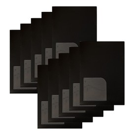 Clear Holder with Pockets (Clear File) A4, Black, Matte (No Gloss, Completely Opaque), Main Body Thickness: 0.01 inch (0.3 mm) Thick, Transparent Pocket, For Submitting Documents to Customers, Secret