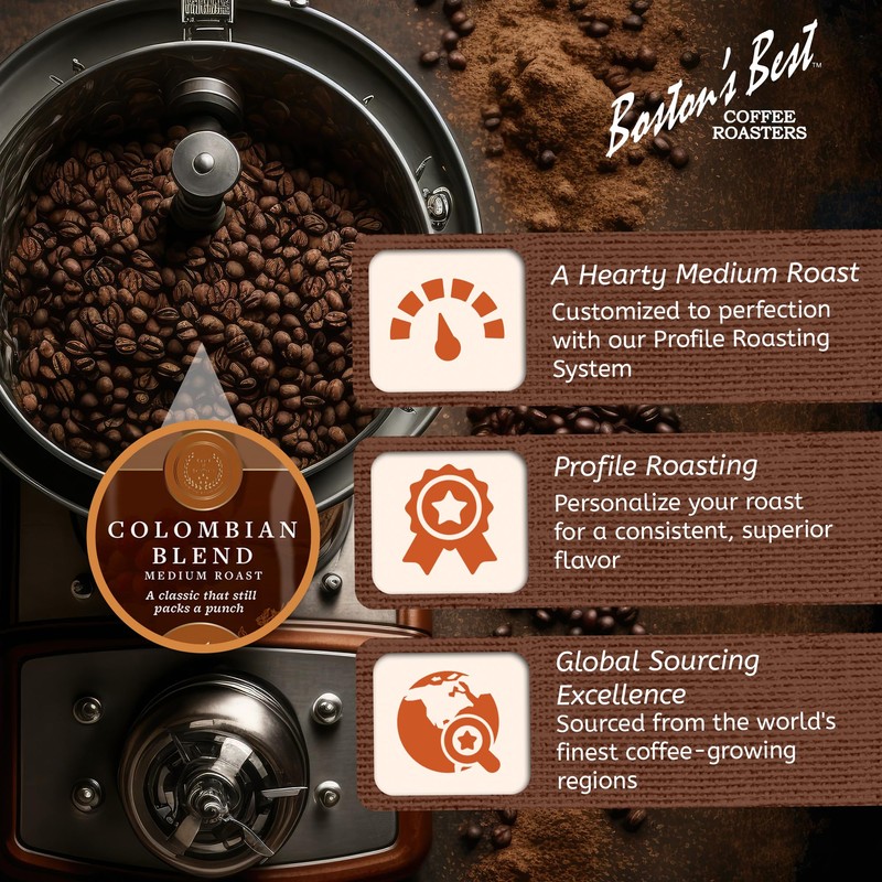 Boston’s Best Coffee - Colombian Blend Delicious Gourmet, Premium Ground