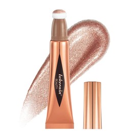 GECOMO Liquid Highlight Blush Eyeshadow Multifunctional Makeup Stick with Sponge Head 6 Colors 12ml - 04#