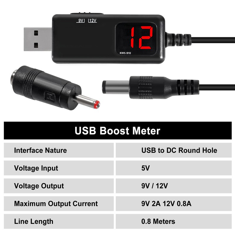 USB Boost Converter DC 5V to 9V 12V Step Up