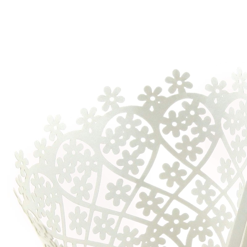 YINETTECH 25 Sheet Flower Cupcake Wrappers Wrap Cases Wedding Birthday