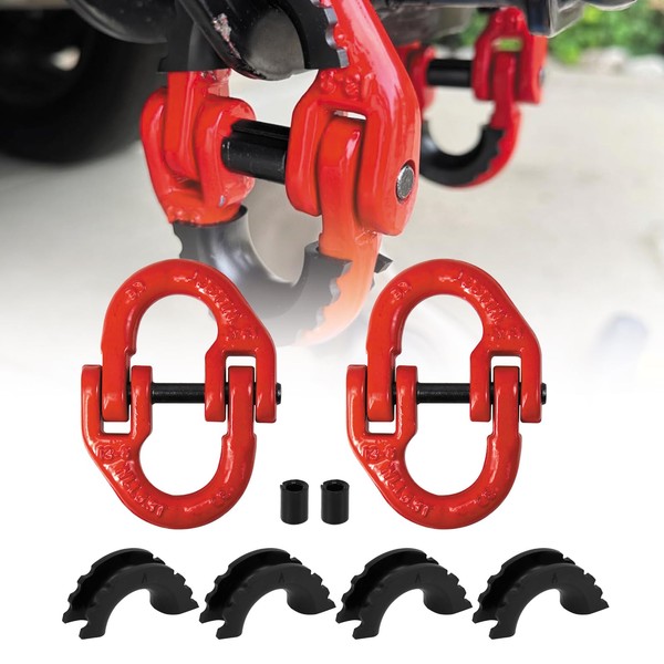 RULLINE 2-Pack 1/2" Heavy-Duty Safety Chain Connector: G80 Tow Hitch