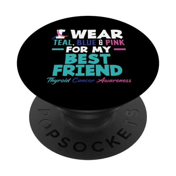 Ich trage für meinen besten Freund Schilddrüsenkrebs Awareness PopSockets Klebender