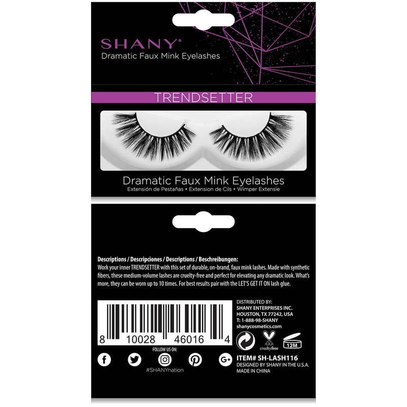 SHANY Classic Faux Mink Eyelashes - Durable Single Pair 3D