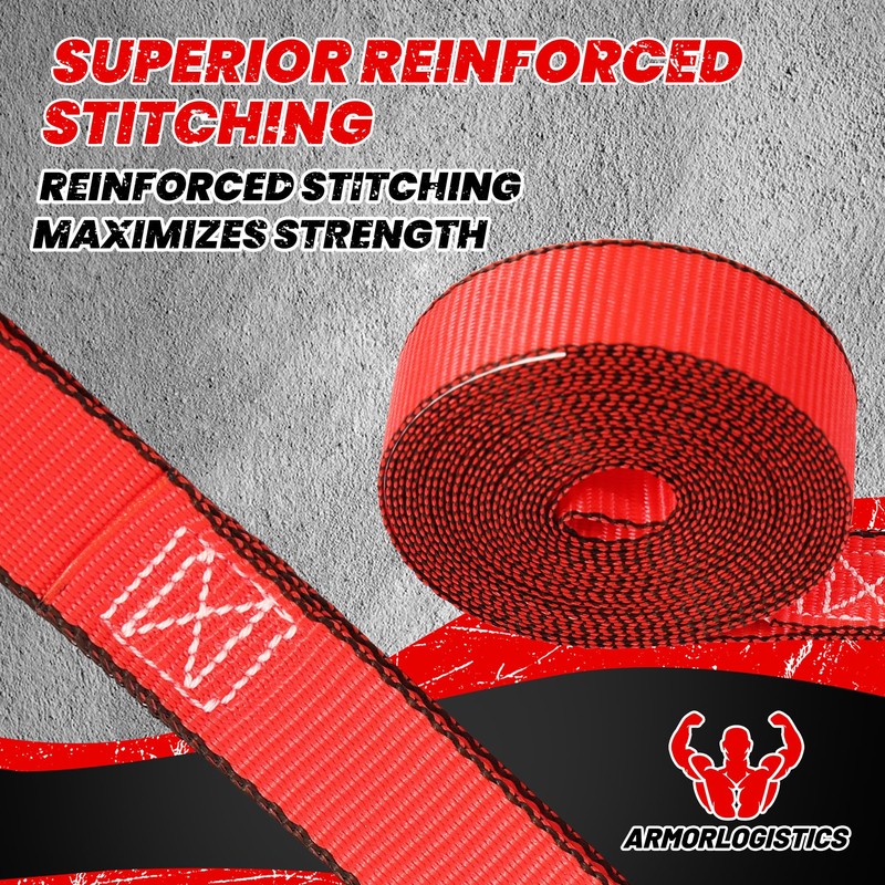 ARMORLOGISTICS Motorcycle Tie Down Strap, Ratchet Tie Down Straps, 2100IBS