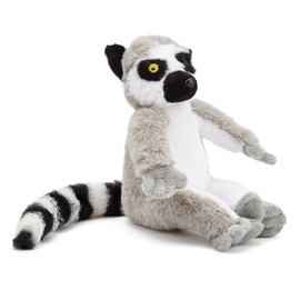 Zappi Co Ultra Soft Ring-Tailed Lemur Plush Toy (28cm Length) - 100% Recycled, Eco-Friendly, Newborn Gift, Realistic Lifelike