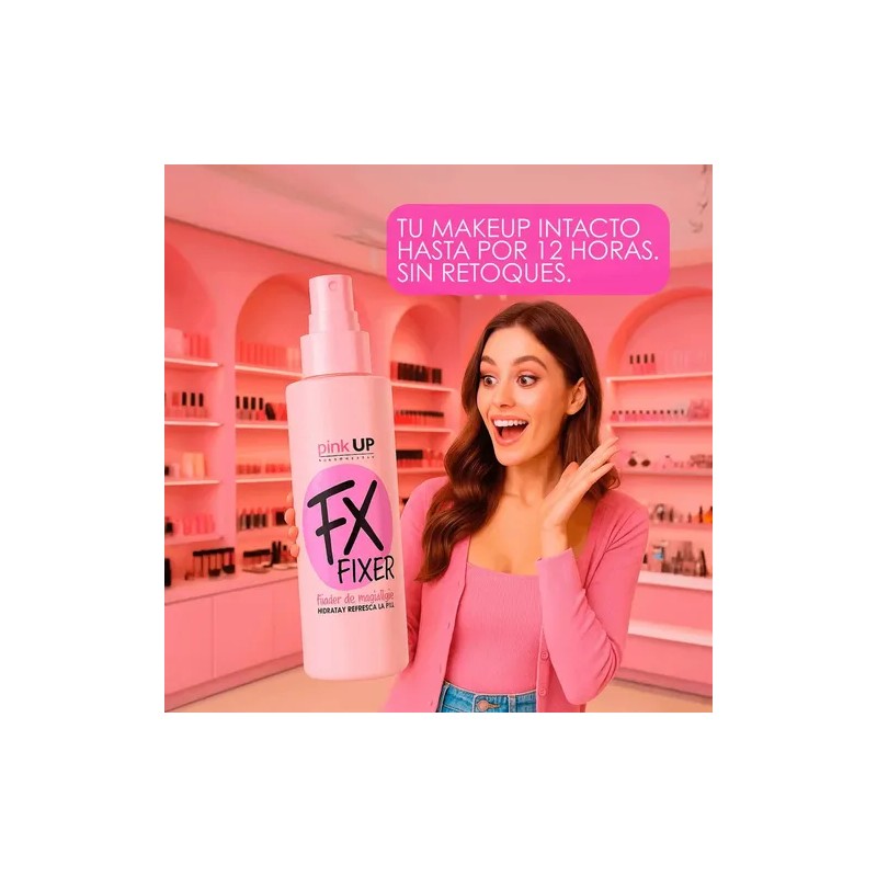 Fijador De Maquillaje Pink Up Fx Larga Duración