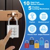 sourcing map Combination Padlock, 6-Digit Push Button Padlock 3-Position Locking