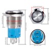 QIMEI-SHOP Pressure Switch Waterproof 16 mm Button LED Switch 12-24