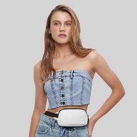 0.7L Belt Bag for Women, Waterproof Fanny Packs for Women Men Fanny Pack Crossbody Bags for Women with Adjustable Strap for Travel Fitness Running Hiking(white) - Color: Mini pink