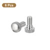 sourcing map M6x10mm Knurled Thumb Screws, 6pcs Brass Knurled Thumb