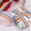 Heyu-Lotus 20M Rainbow Ribbon, 25mm Wide Grosgrain Ribbon Double Sided