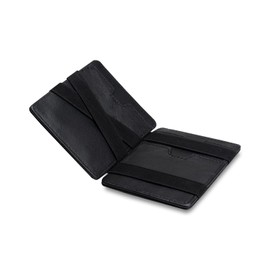 Lederhand Magic Wallet 2, Black Nappa, Modern