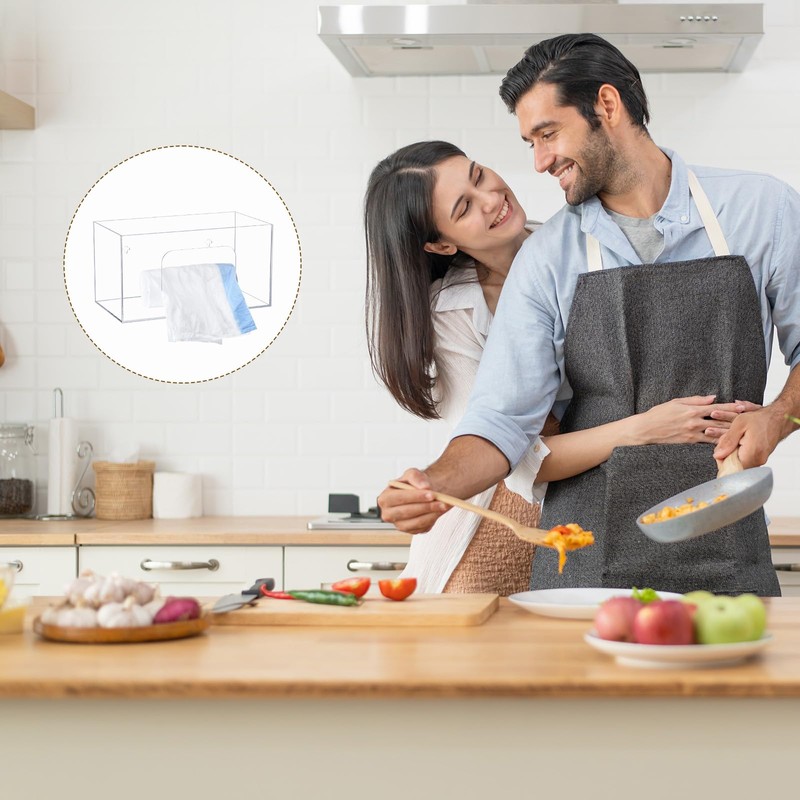 sourcing map Trash Bag Dispenser Roll Holder, Wall Mount Acrylic