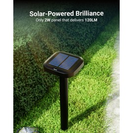 Sunco 2W LED Square Solar Pathway Walkway Driveway Backyard Patio Garden Outdoor Residential Super Bright Light, 120 Lumens, 2CCT 2700K Soft White/4000K Cool White, Dimmable, 3.7V 4 Pack.