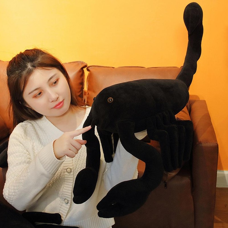 Simulation Black Scorpion Plush Toys Animal Dolls Stuffed Soft Real
