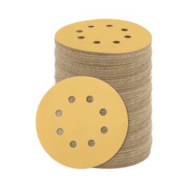 USA Free Shipping 100pcs 5in 40 Grit Sanding Discs 8-Hole Hook Loop Orbital Sander Paper Abrasive Tools for Efficient Sandingmaterial: Aluminum Oxide, grit: 40