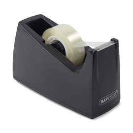 Rapesco RPTD30BK 300 Tape Dispenser for Small Core Tape, Tape Not Included, Black