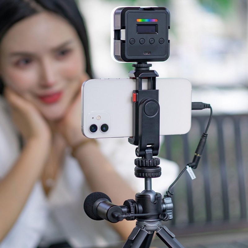 Smartphone Clip Holder 360 Degree Rotation Phone Tripod Mount with