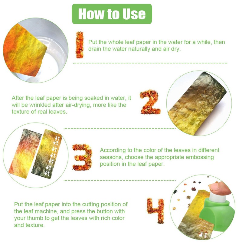 Beautiful Paper Punch Cutter Tree Leaf Making Mold DIY Craft