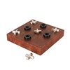 Deco 79 Faux Leather Tic Tac Toe Home Decor Game