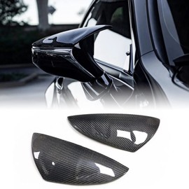 GaofeiLTF Carbon Fiber Mirror Caps Covers Fits for Lexus IS200 IS300 IS500 2021 2022 2023 Side Door Rearview Mirror Cap Trim Accessories Direct Replacement