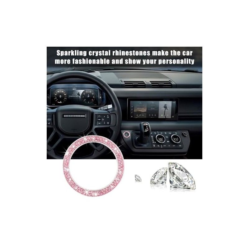 Bling Crystal Rhinestone Car Engine Start Decoration Ring