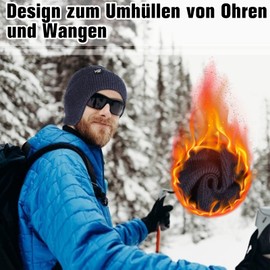 HASAGEI Winter Hat Breathable Knitted Winter Thermal Hat Soft Sports Hat Ski Hat for Men and Women Outdoor, blue