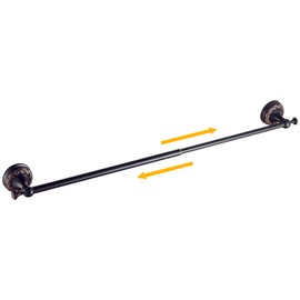 WINCASE Bronze Hardware Set Bathroom, Oil Rubbed Accessories Set Adjustable Towel Bar, 4 Pieces Wall Mounted Toilet Paper Holder ORB Robe Hook