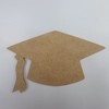 9" Graduation Cap, Unfinished MDF Art Shape by Wooden Craft