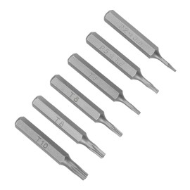 CoCud Torx Screwdriver Bits, 5/32" Hex Shank T4 T6 T8 T10 P2 P5, Magnetic Screw Driver Bit - (Applications: for Car Maintenance), 6-Pieces