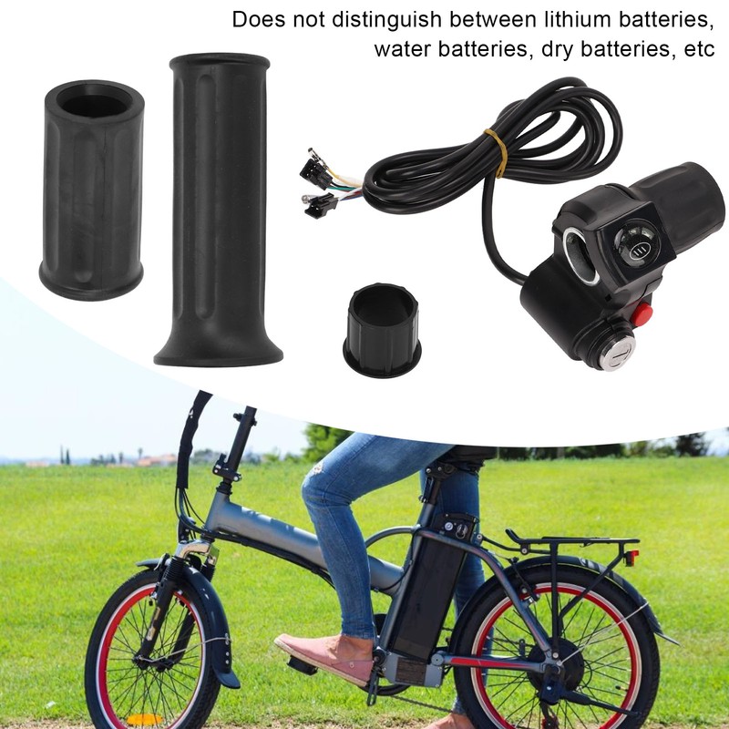 Electric Bike Throttle Grip 4 Lights Half Lock Speed Twist