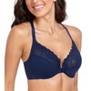 Lemorosy Women's Front Closure Lace Bra Full Figure Plus Size