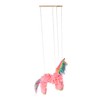 Artisan Owl Yarn and Plush Pink Unicorn Marionette Puppet -