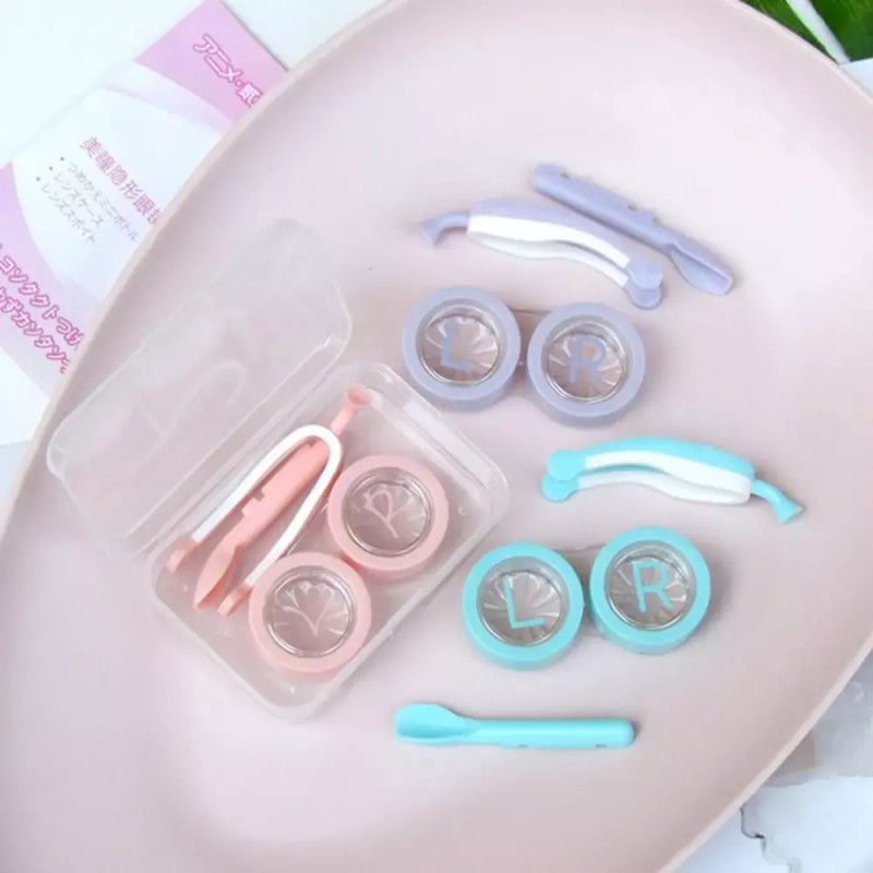 Contact 콘텍트 흡착봉 렌즈통 소프트 렌즈케이스 집게 [2-렌즈흡착봉-핑크] Contact Suction