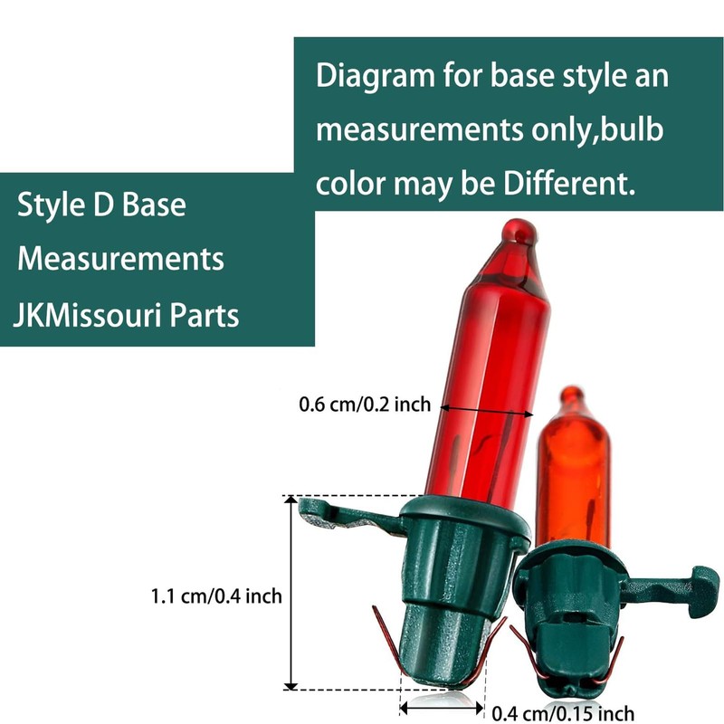 Mudder 60 Count Replacement Christmas Tree Light Bulbs 2.5v 0.425