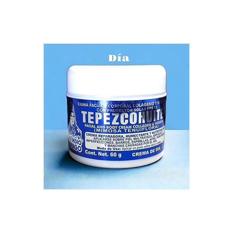 PAck de 2 piezas crema de tepezcohite para dia y