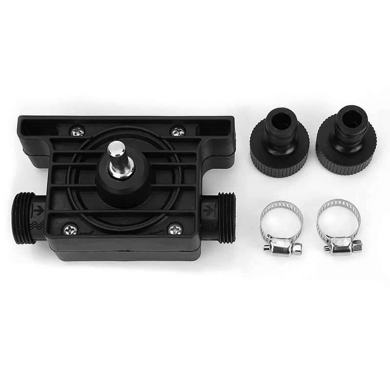 Acouto Portable Drill-Powered Pump, Black, Submersible, Engineering Plastics, Drill Pump