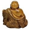 Oriental Furniture 10" Sitting Hotei Happy Buddha Statue, Bronze