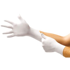 Franz Mensch Hygostar Nitrilhandschuh SAFE PREMIUM weiss L puderfrei, weiß, l (8-9), 27010