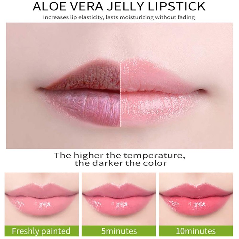 Magic Temperature Colour Changing Lip Balm Set, Dulele Organic Aloe