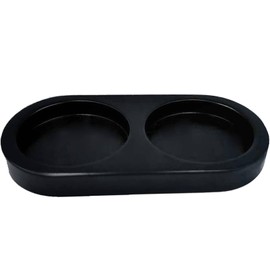 WOHENI Salt & Pepper Mill Tray, Black Real Wood Tray