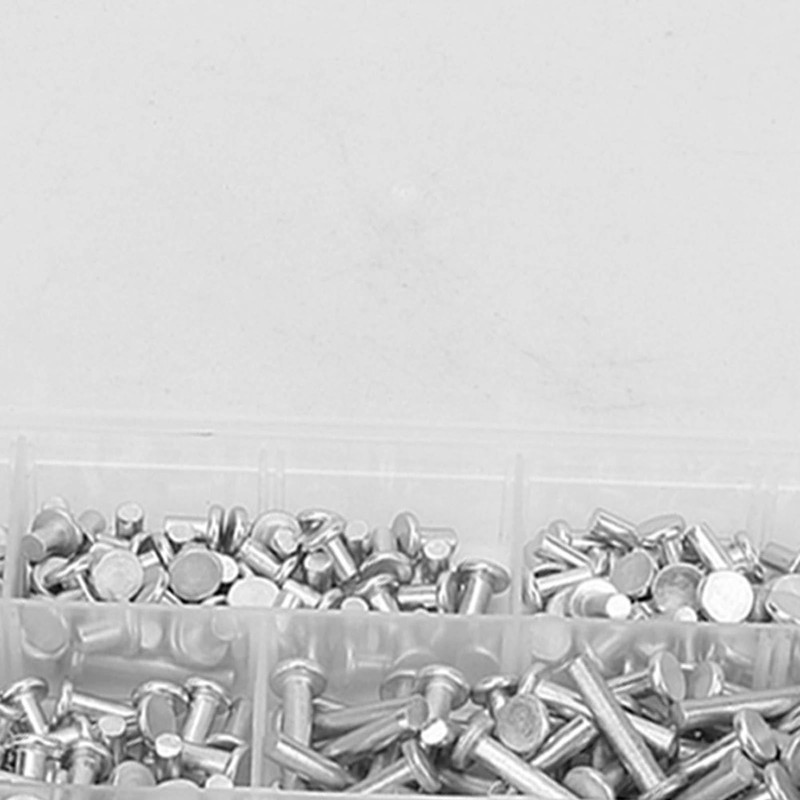 M4 Flat Head Solid Rivets Kit 350pcs Aluminum Rivets Set