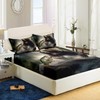 AILONEN Roaring Bear Fitted Sheet Set Full Size,Brown Animal Bear