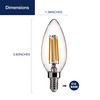 FLSNT 60W Equivalent LED Chandelier Light Bulbs, Dimmable, E12 Base,