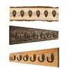 Fuxxer® 6 x Antique Coat and Towel Hooks Vintage Brass